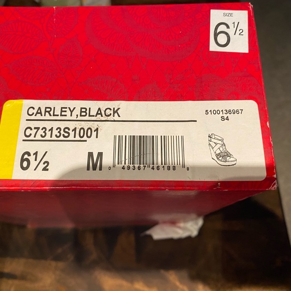 Carlos Santana Carley Black Wedges 6 1/2 - Picture 8 of 12